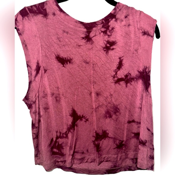 JoyLab Tie Dye Burgundy Red Muscle Tee - Picture 1 of 3